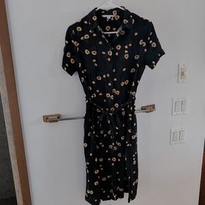 Black Floral Women's Dress